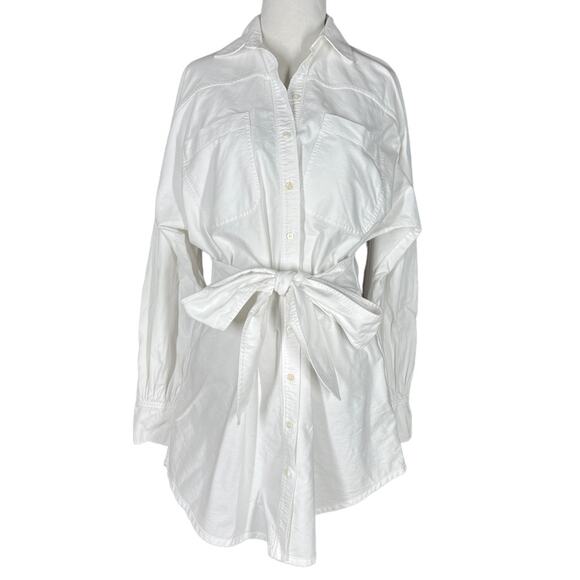 Marissa Webb Emmerson Shirt Dress in White NWT Size Small - Picture 4 of 8
